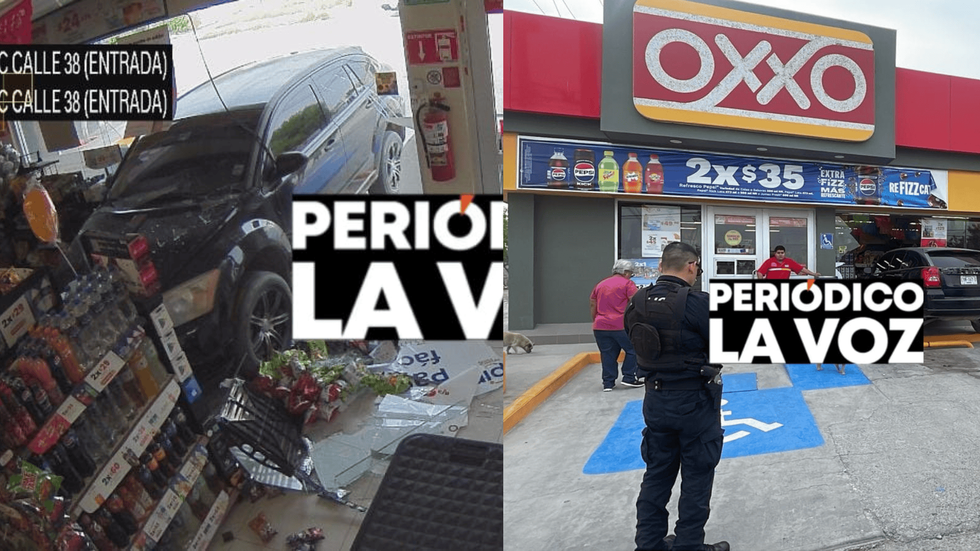 Como si fuera autoservicio se mete a tienda con todo y auto