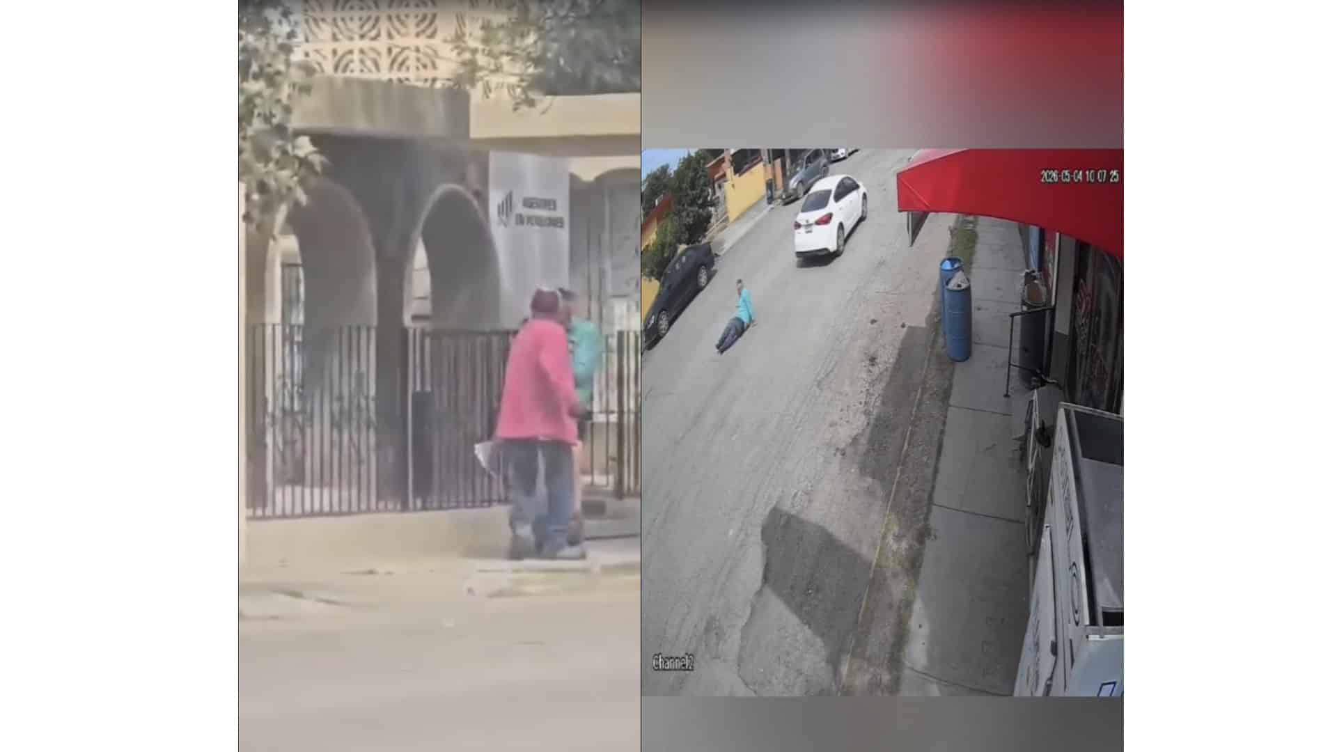 Video captado en Sabinas muestra forcejeo entre dos hombres por una menor de edad