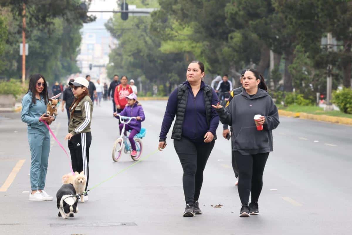 Cientos de saltillenses participan en la Ruta Recreativa: actividades y salud
