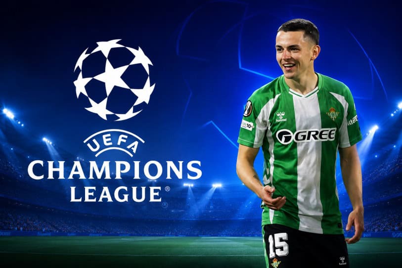 &Aacute;lvaro Fidalgo lleva al Real Betis a so&ntilde;ar con la Champions League