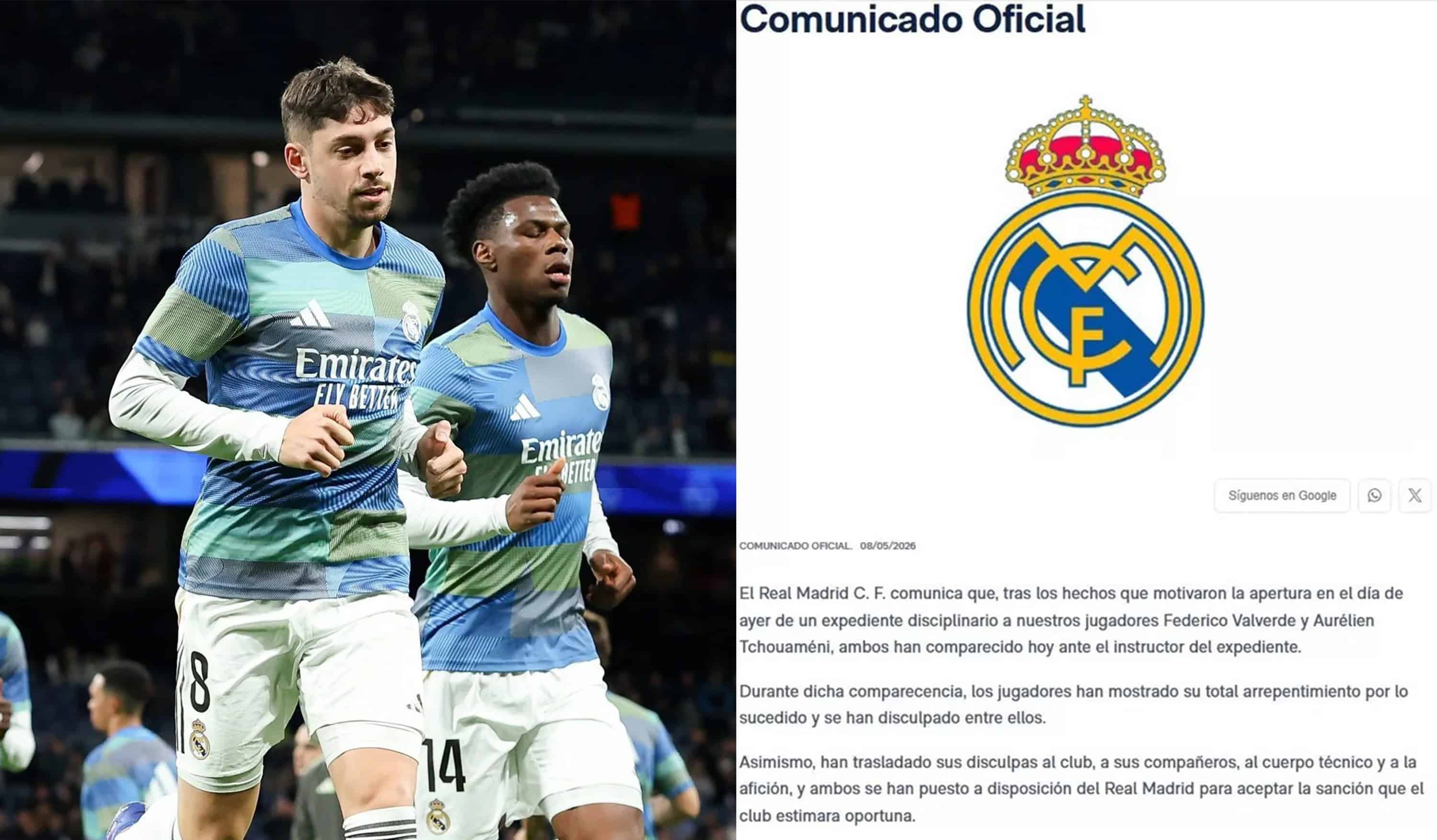 Real Madrid castiga con fuerte multa a Valverde y Tchouam&eacute;ni tras pelea en entrenamiento