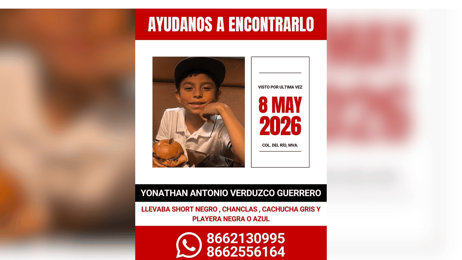 Familia de Yonathan Verduzco solicita apoyo tras su desaparici&oacute;n en Monclova