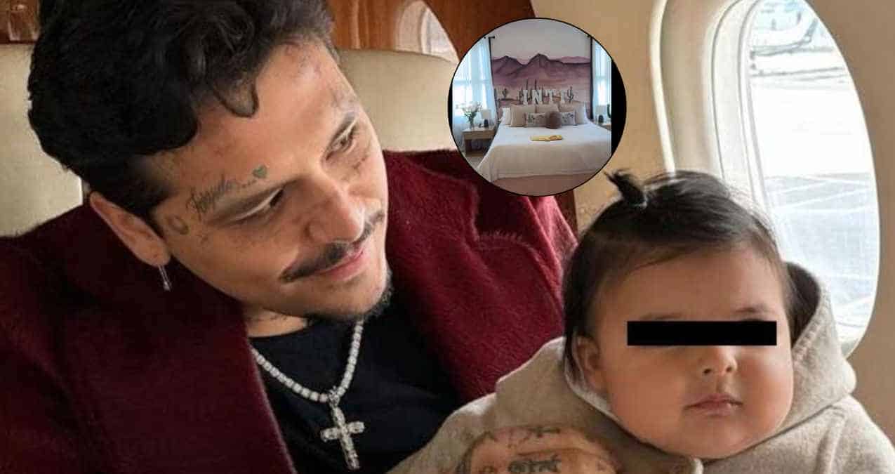 Christian Nodal muestra el cuarto de su hija Inti en Houston