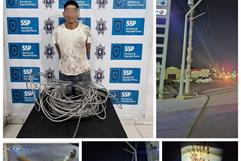 Detienen a hombre por presunto robo de cableado de alumbrado público en Acuña