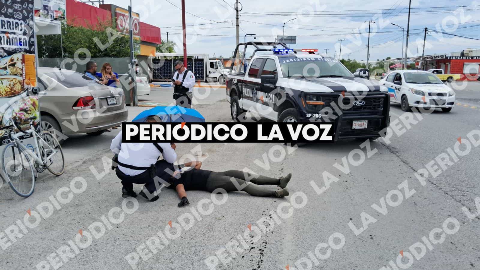 Ciclista resulta lesionada en accidente en Monclova