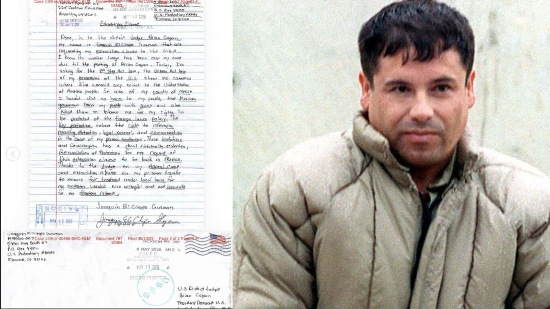 Cartas de Joaqu&iacute;n Guzm&aacute;n generan dudas sobre su autenticidad