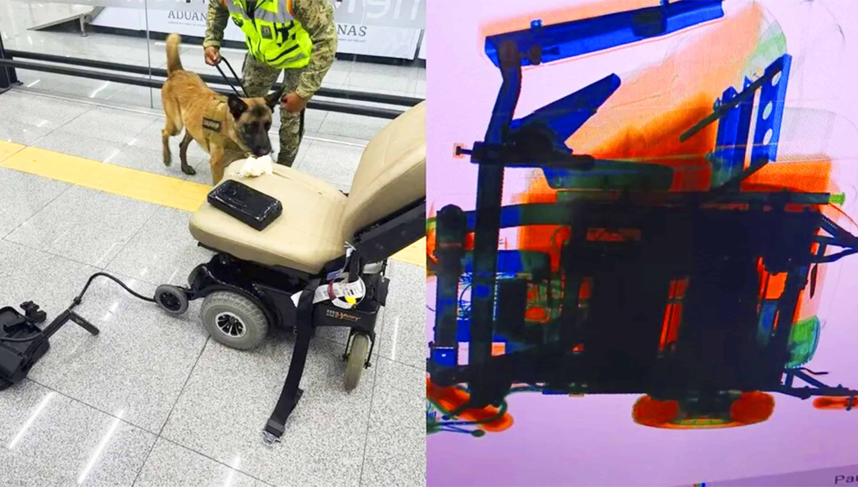 Cae pasajero en el AICM con casi 9 kilos de coca&iacute;na escondidos en una silla de ruedas