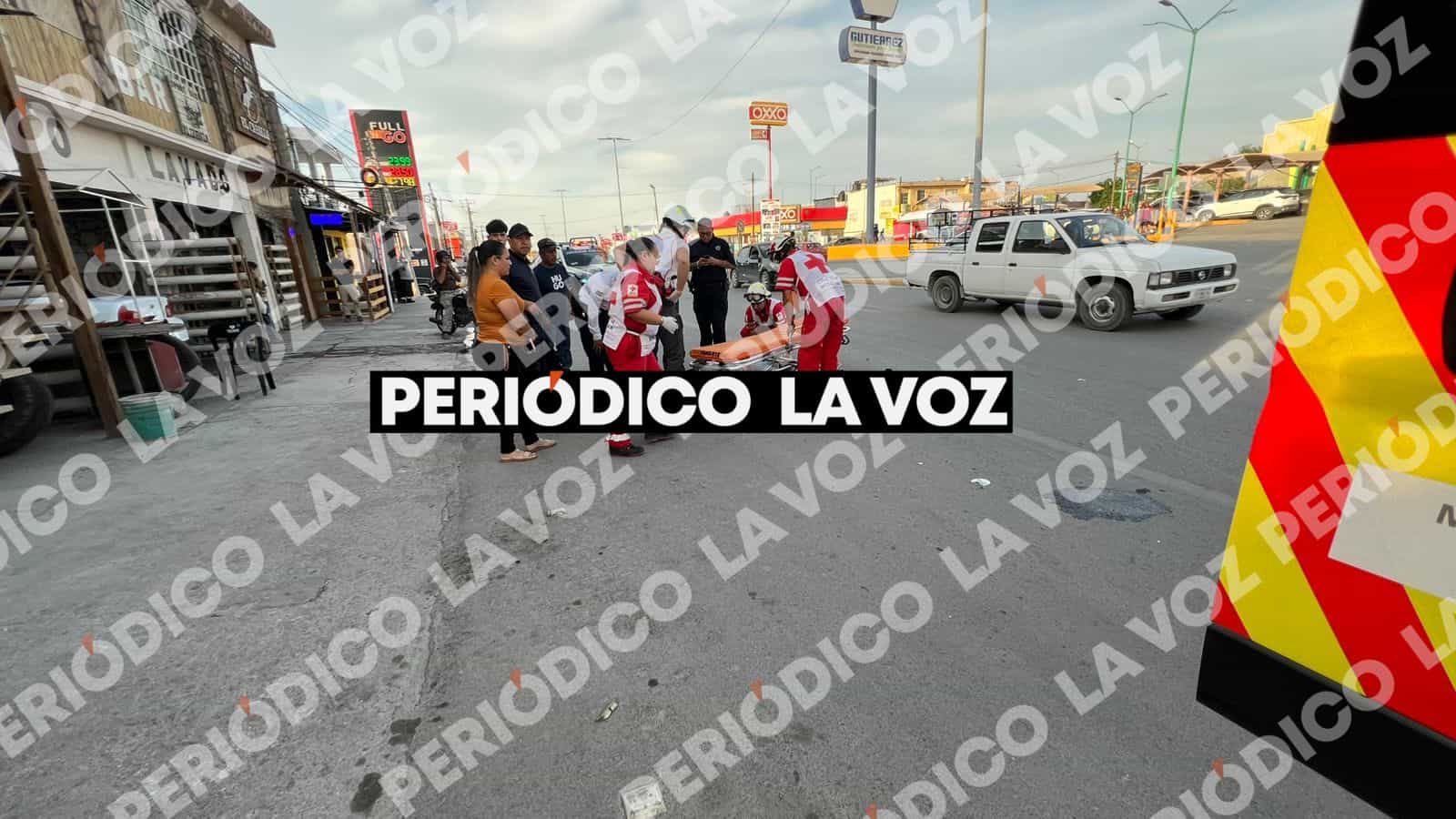 Motociclista resulta lesionado tras derrape en Monclova
