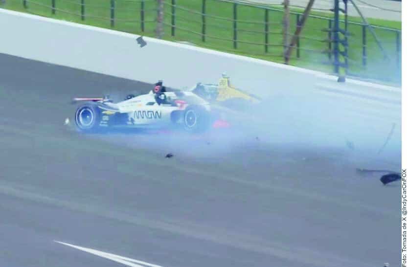 Pato OWard y Alexander Rossi chocan en la Pr&aacute;ctica 7 de Indianapolis