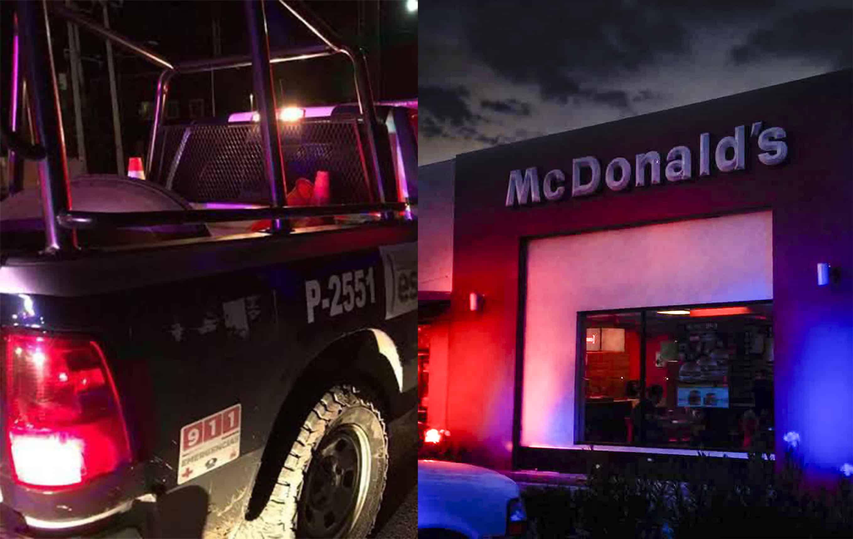 Moviliza menor con  cuchillo a corporaciones en McDonald&acute;s