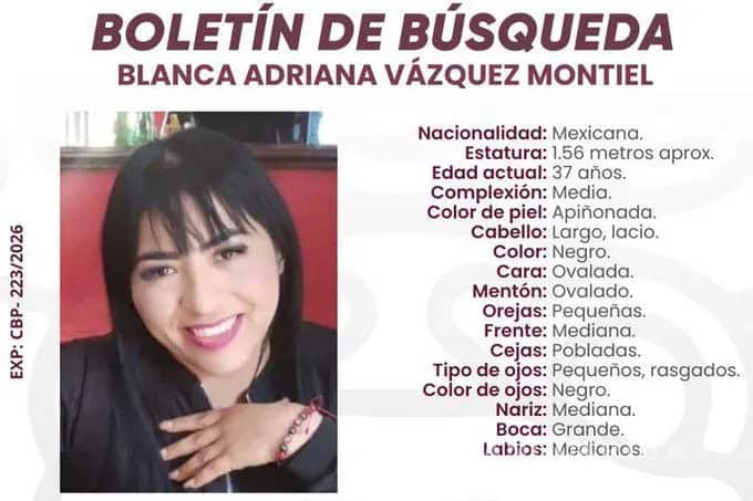 Desaparece Blanca V&aacute;zquez tras acudir a cl&iacute;nica est&eacute;tica en Puebla