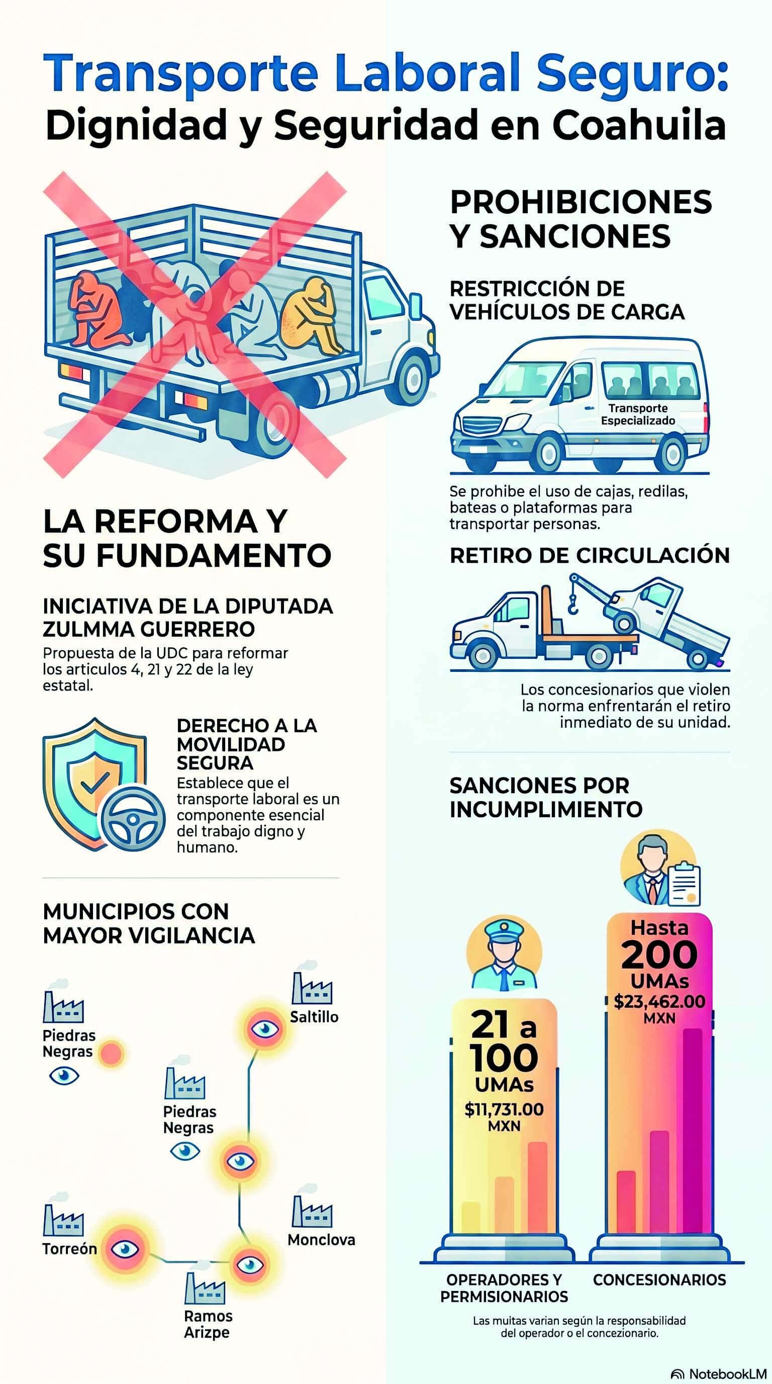 Zulmma Guerrero presenta iniciativa para transporte seguro en Coahuila