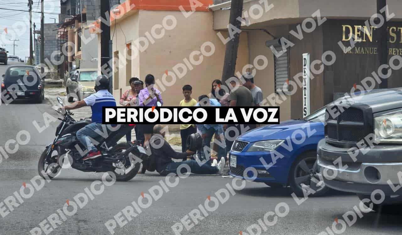 Motociclista resulta lesionado en Monclova