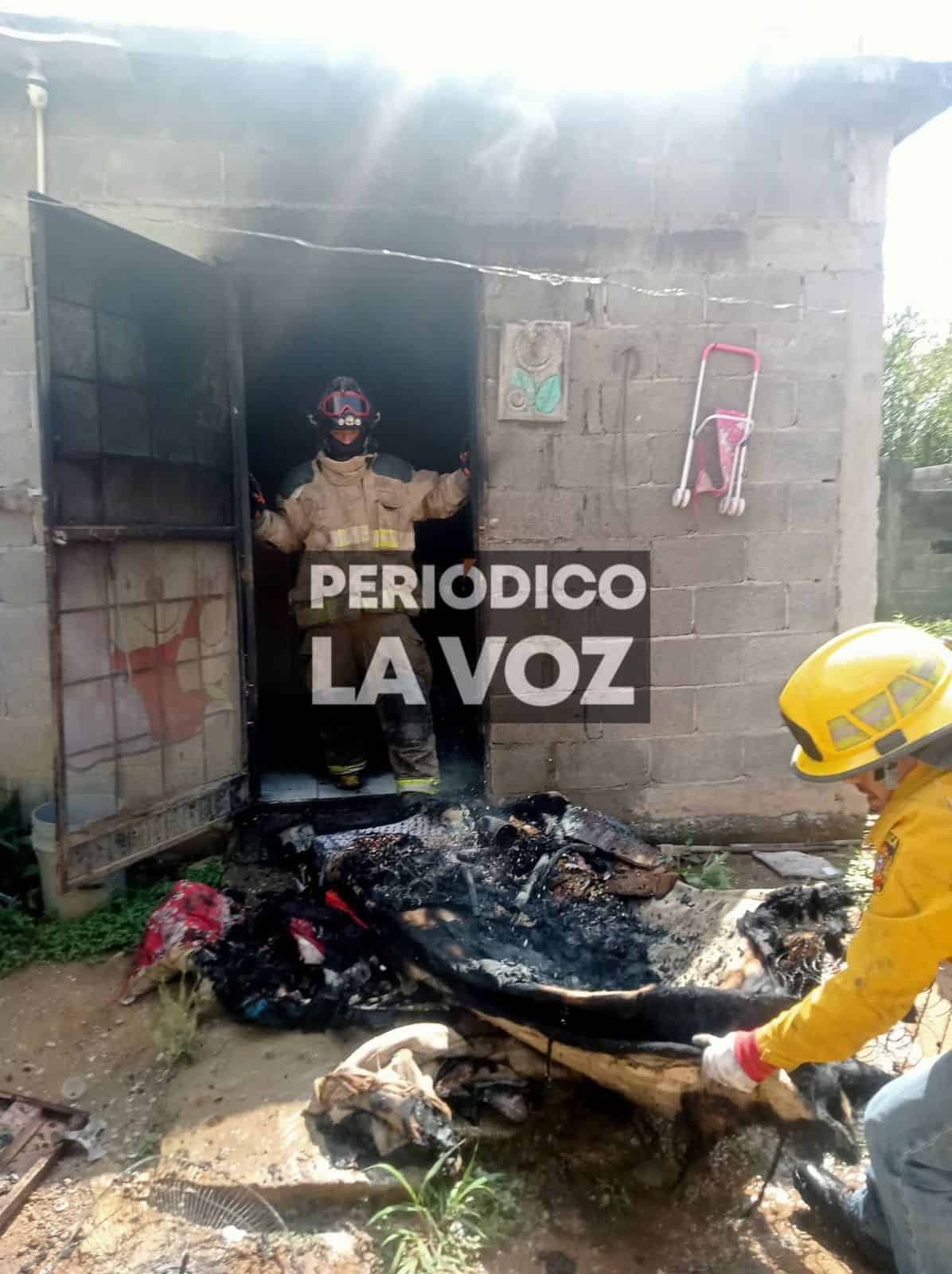 Se incendia vivienda En colonia Azucenas