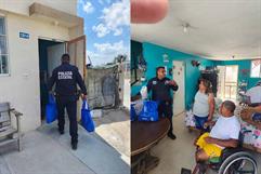 Apoyan policías estatales a adulto mayor en condición vulnerable en Ciudad Acuña