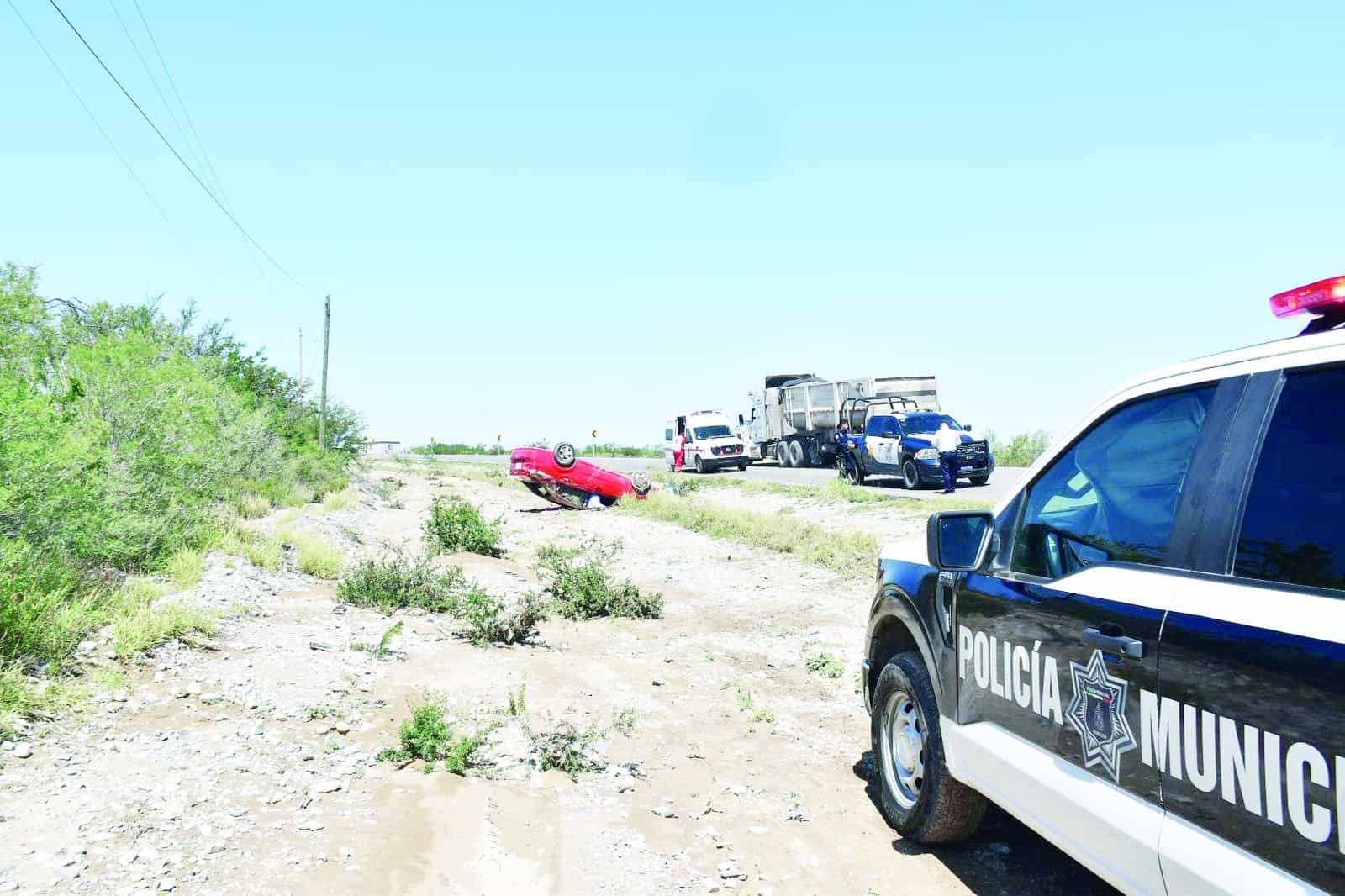 Accidente fatal en Monclova: volcadura cobra la vida de un hombre