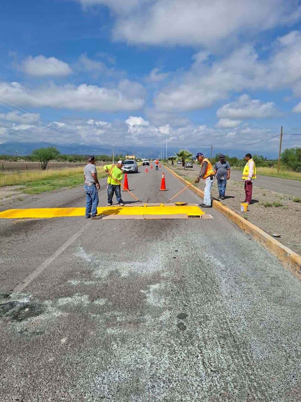 Direcci&oacute;n de Vialidad y Tr&aacute;nsito realiza trabajos de se&ntilde;alizaci&oacute;n en Pala&uacute;