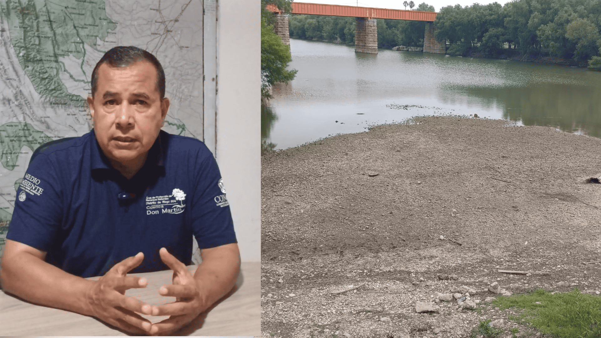 Alerta por dr&aacute;stica disminuci&oacute;n del r&iacute;o Sabinas; sequ&iacute;a, calor extremo y sobreexplotaci&oacute;n ponen en riesgo el ecosistema
