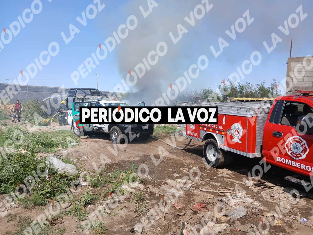 Incendio en pastizal moviliza a Bomberos en Monclova y Frontera