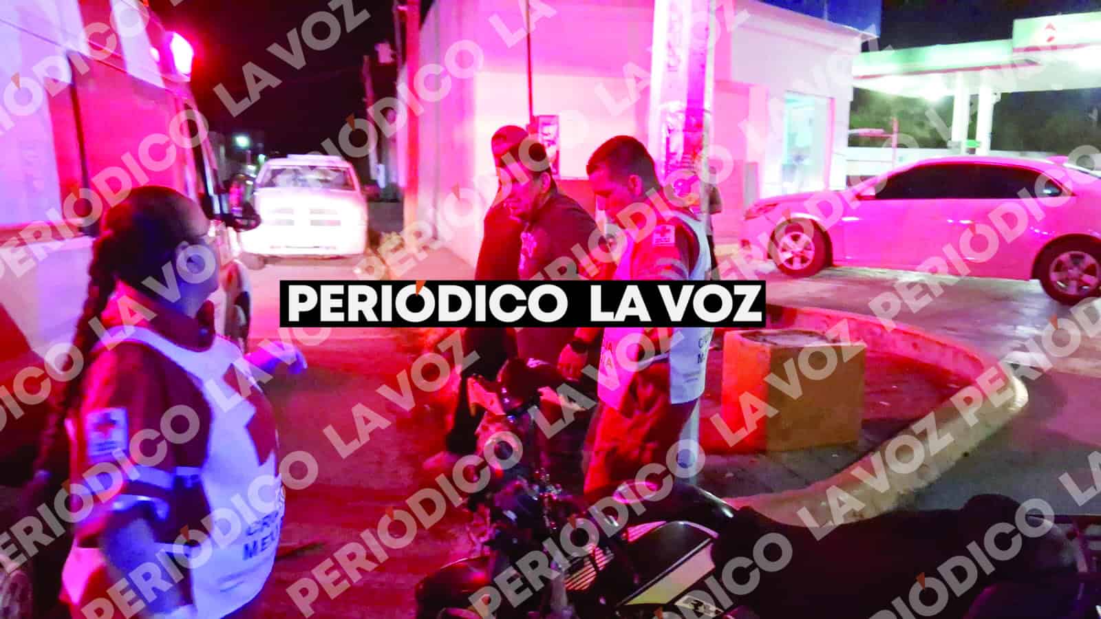 Motociclista Luis Alberto sufre accidente en Frontera