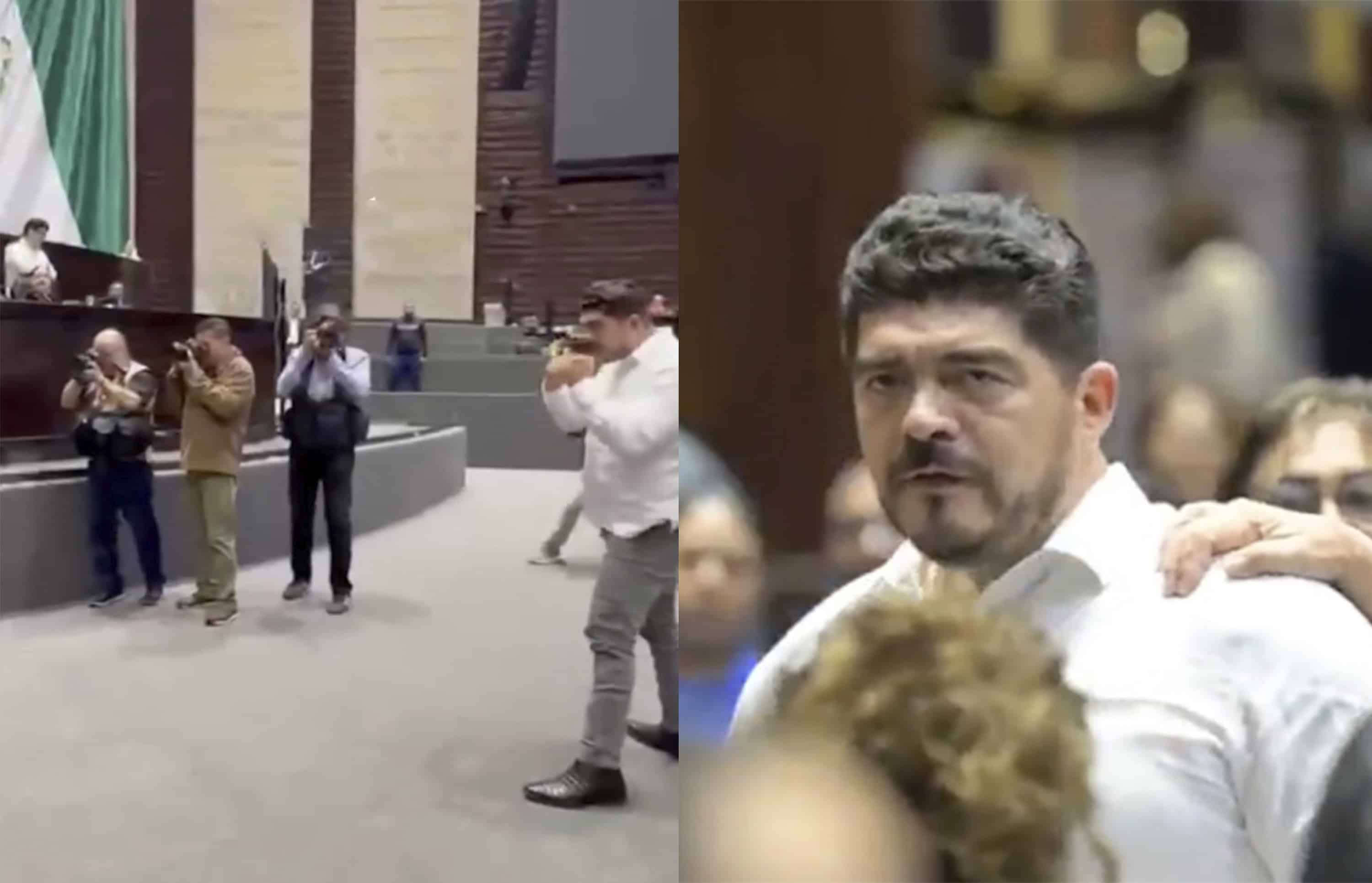 Tensi&oacute;n en Congreso: diputado de Morena encara a legislador del PRI en plena sesi&oacute;n