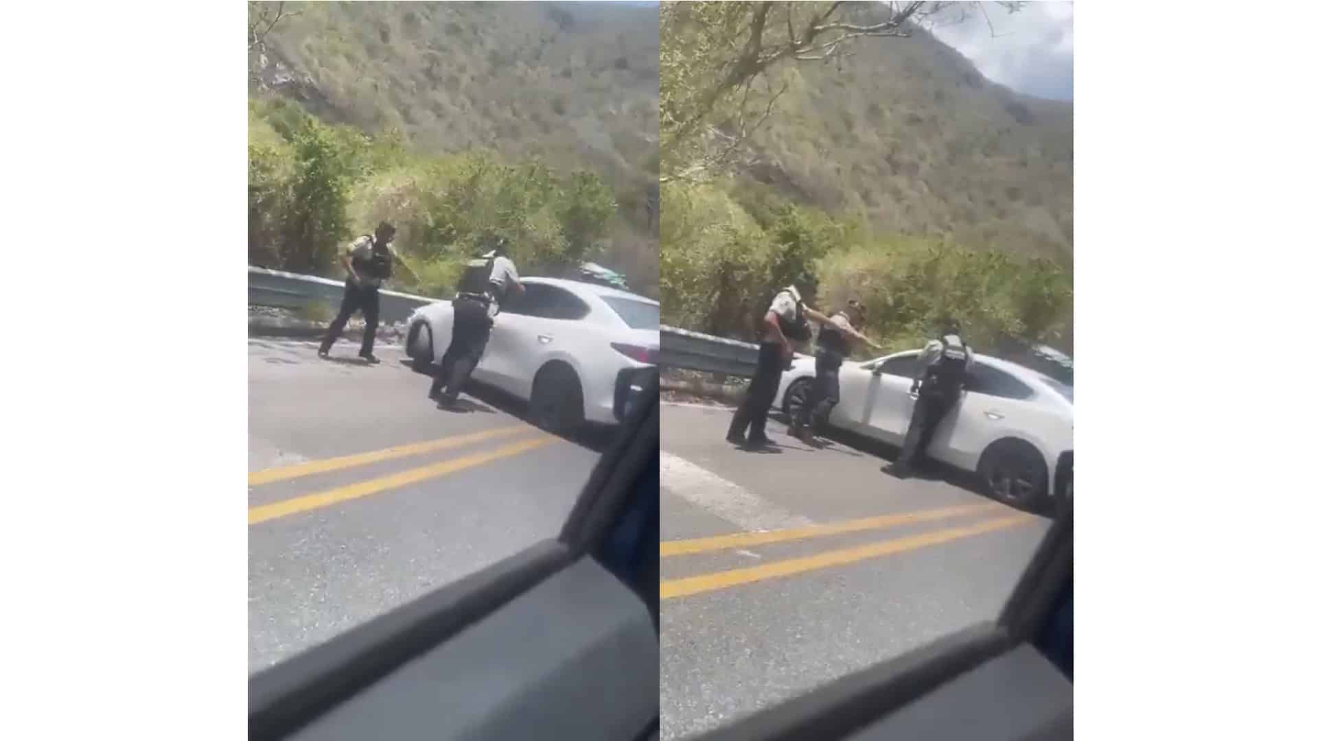 Guardia Nacional dispara para detener auto