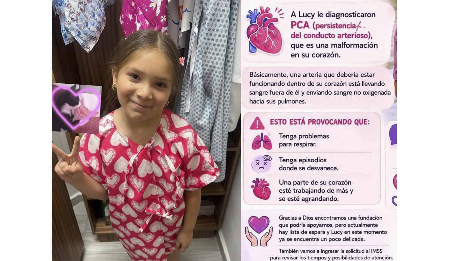 Lucy enfrenta malformaci&oacute;n en el coraz&oacute;n: necesita apoyo