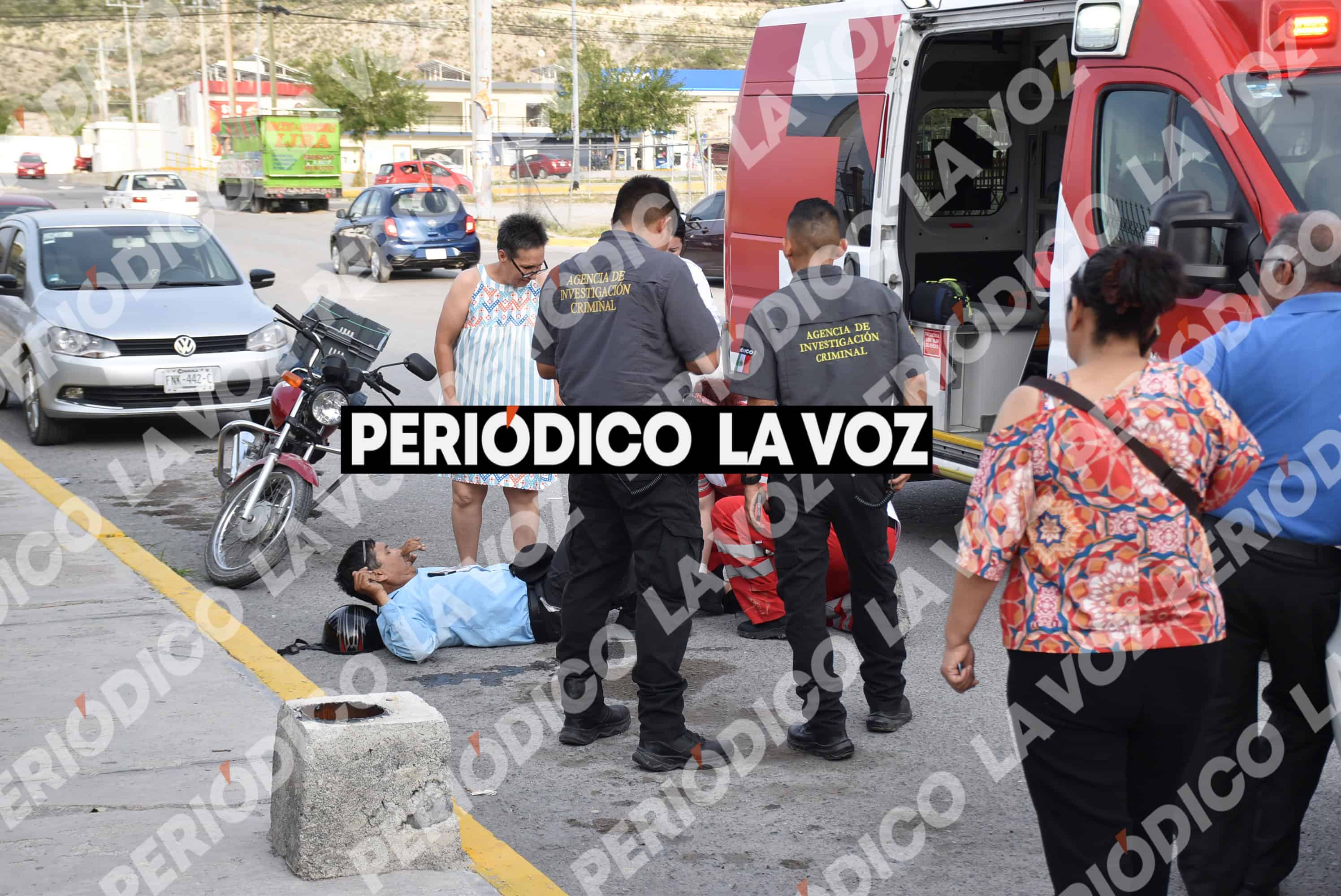 Motociclista Coronado resulta lesionado en Monclova