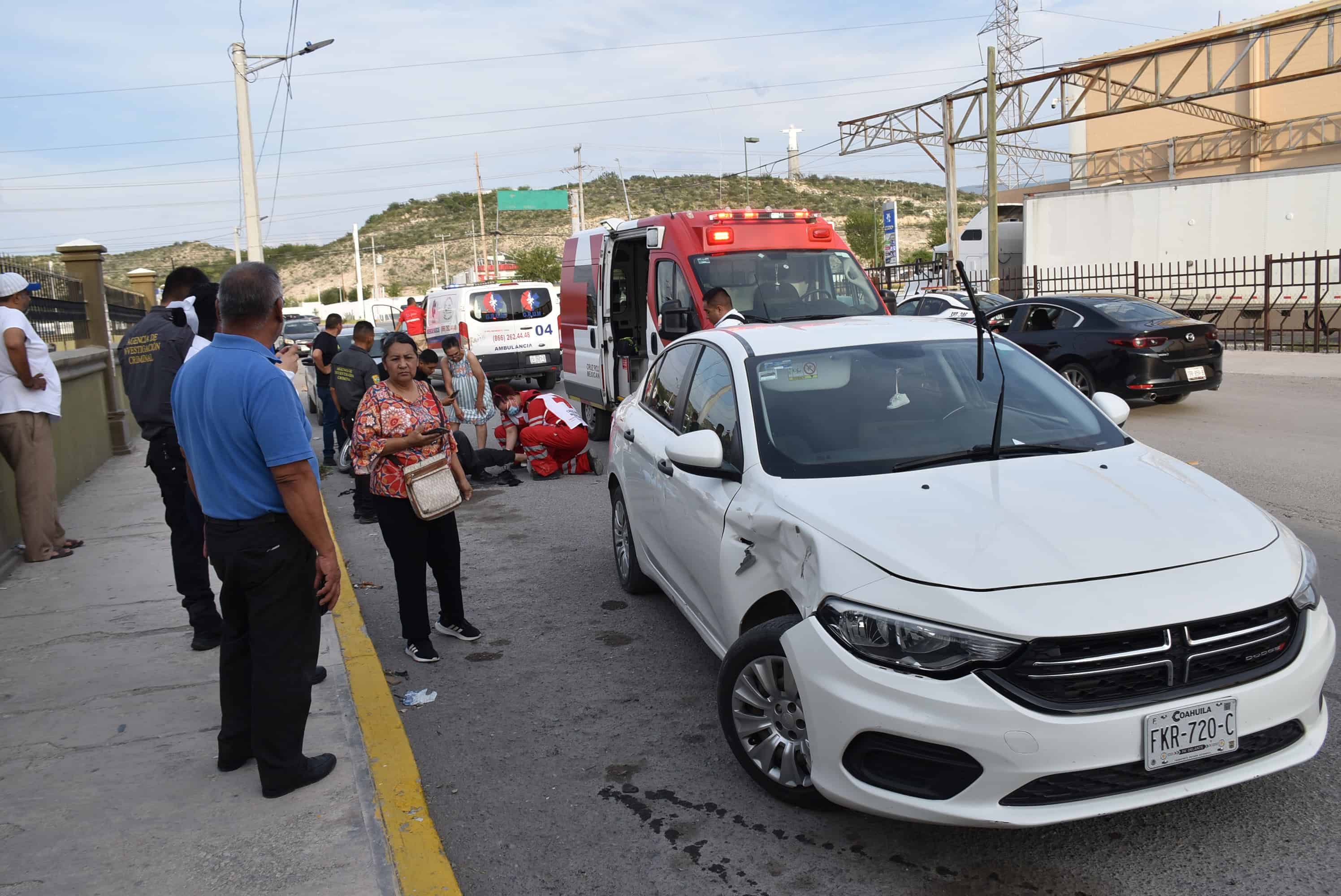 Motociclista Coronado resulta lesionado en Monclova