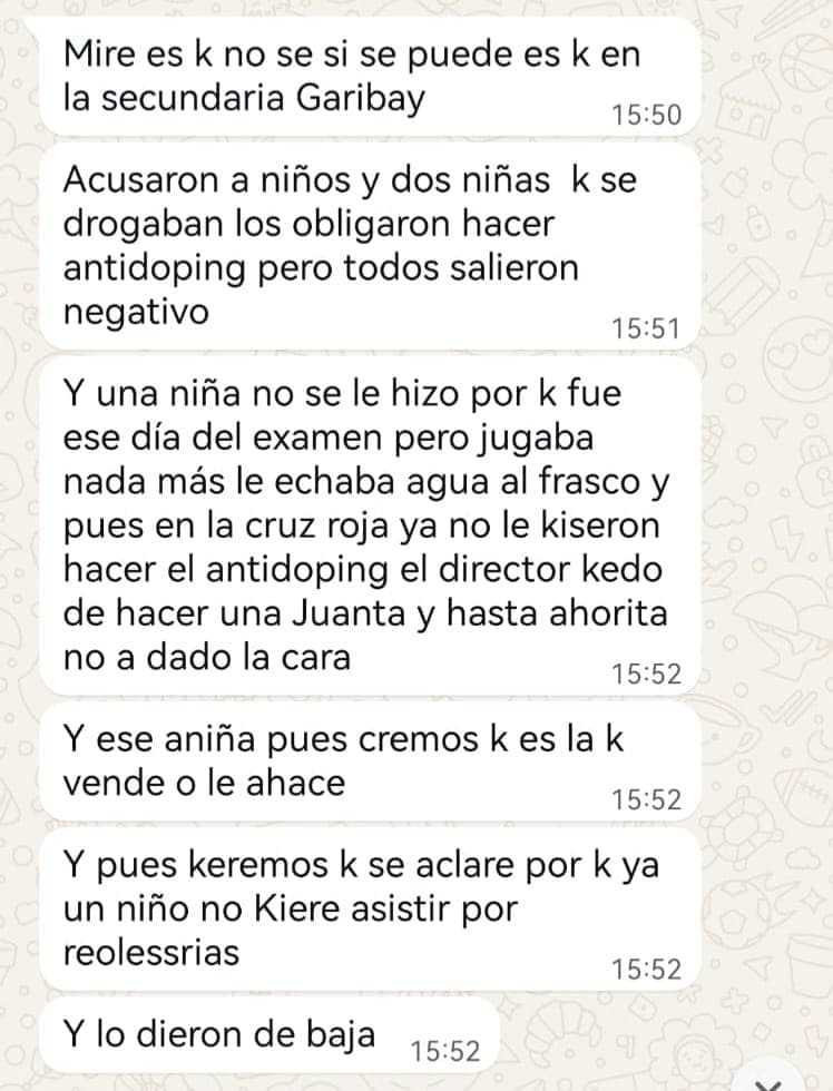 Denuncian venta de sustancias en secundaria