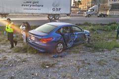 Mujer y niño heridos en accidente con tractocamión en Ramos Arizpe