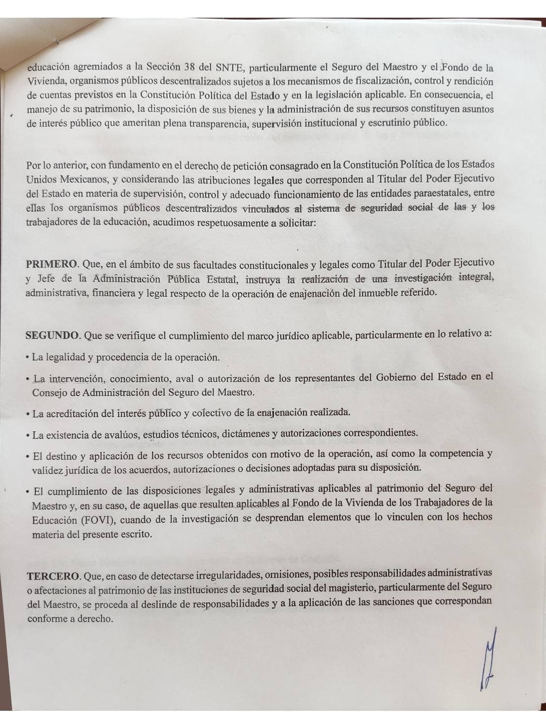 Magisterio en Acci&oacute;n exige auditor&iacute;a por venta en Coahuila