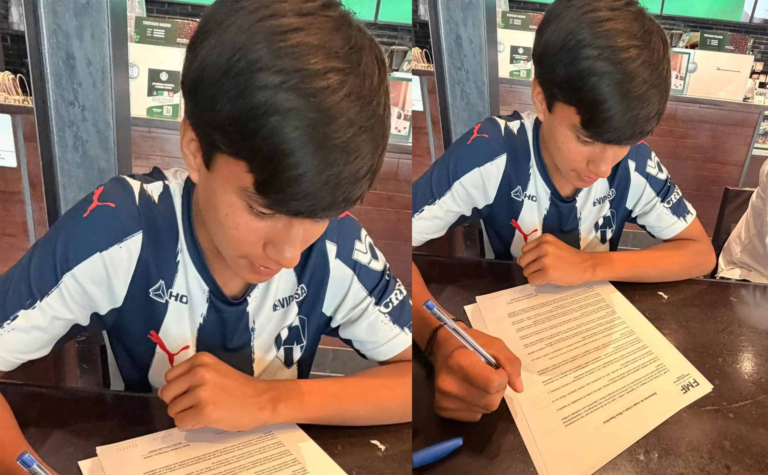 Joven acu&ntilde;ense firma con Rayados y se integra a la categor&iacute;a Sub-15