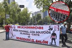 CNTE perfila nuevas protestas en el aeropuerto y el Estadio Azteca, a menos de una semana para el Mundial
