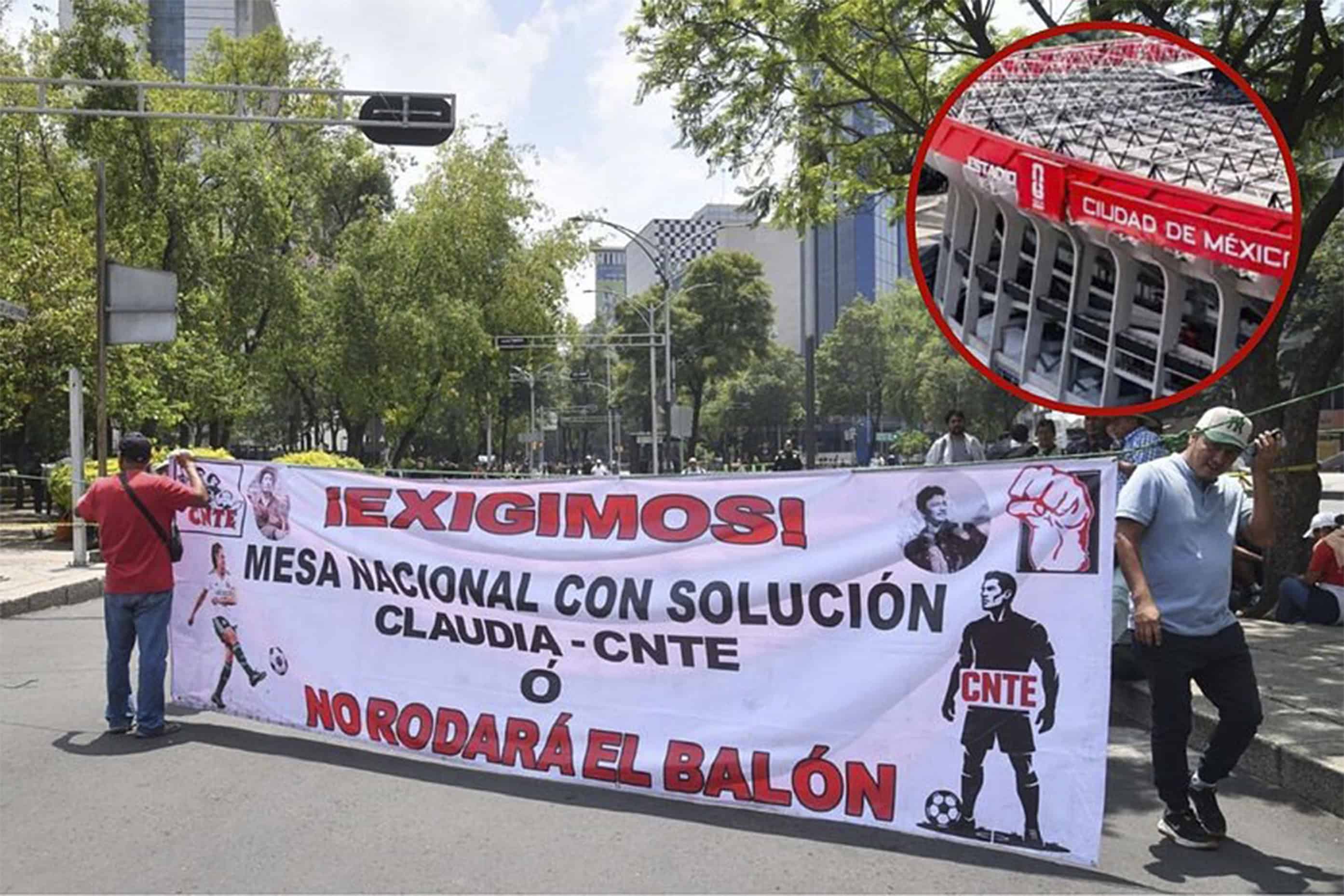 CNTE perfila nuevas protestas en el aeropuerto y el Estadio Azteca, a menos de una semana para el Mundial