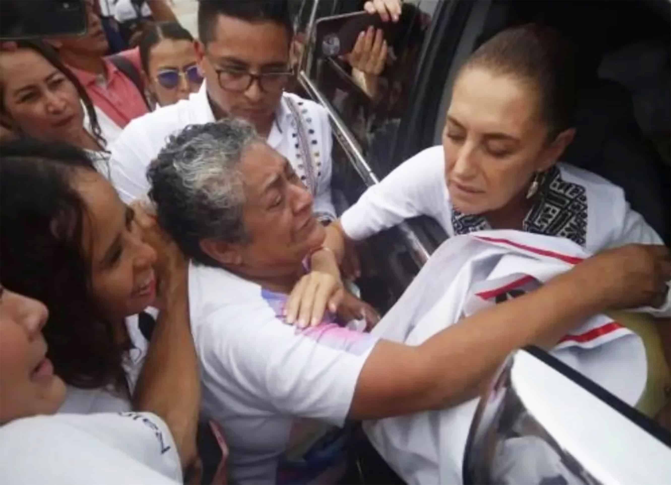 Entre l&aacute;grimas, madre de periodista desaparecida pide apoyo a Sheinbaum durante visita a Veracruz