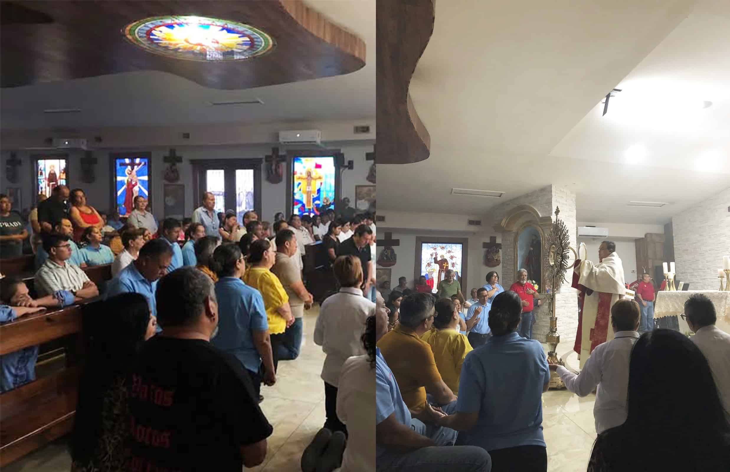 Celebran Corpus Christi con amplia participaci&oacute;n de fieles en Ciudad Acu&ntilde;a