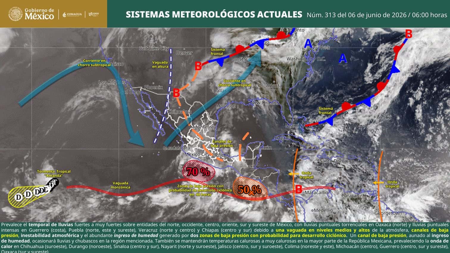 Subsecretar&iacute;a de Protecci&oacute;n Civil advierte sobre lluvias y granizo en Coahuila