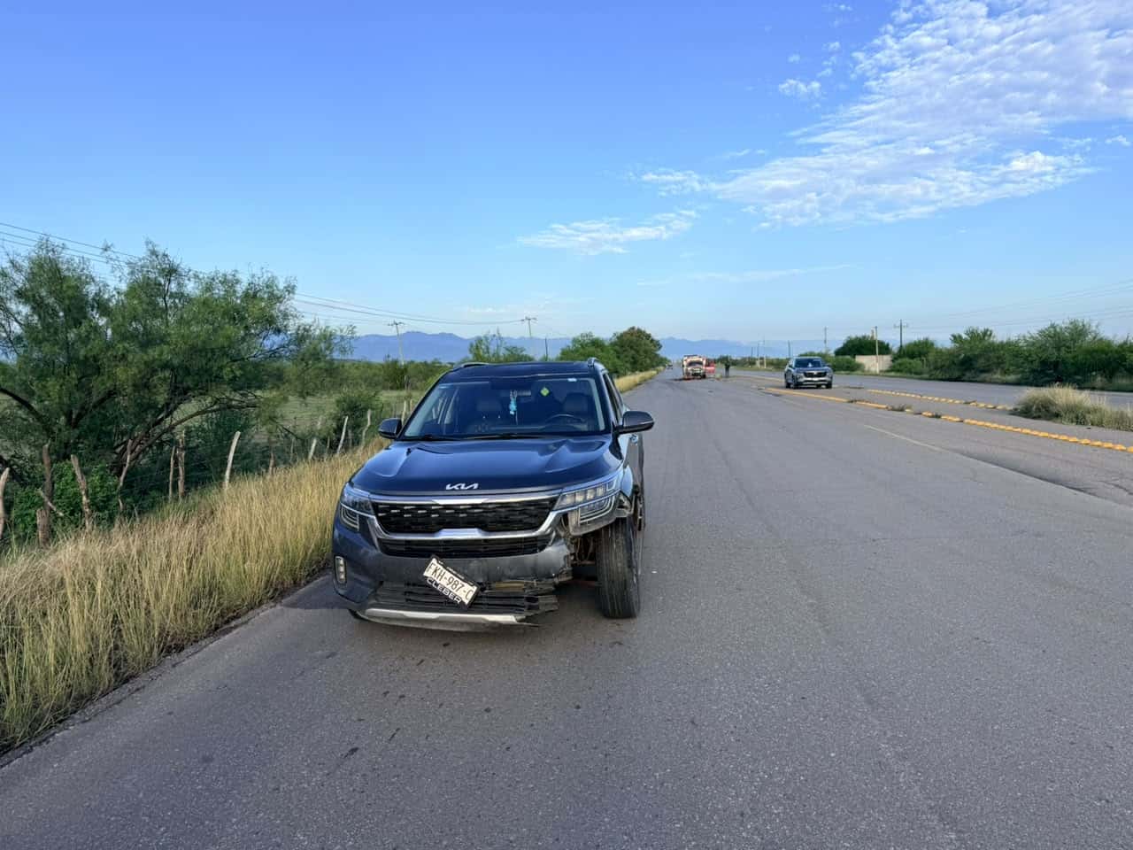 Choque contra equino provoca da&ntilde;os en carretera estatal 20