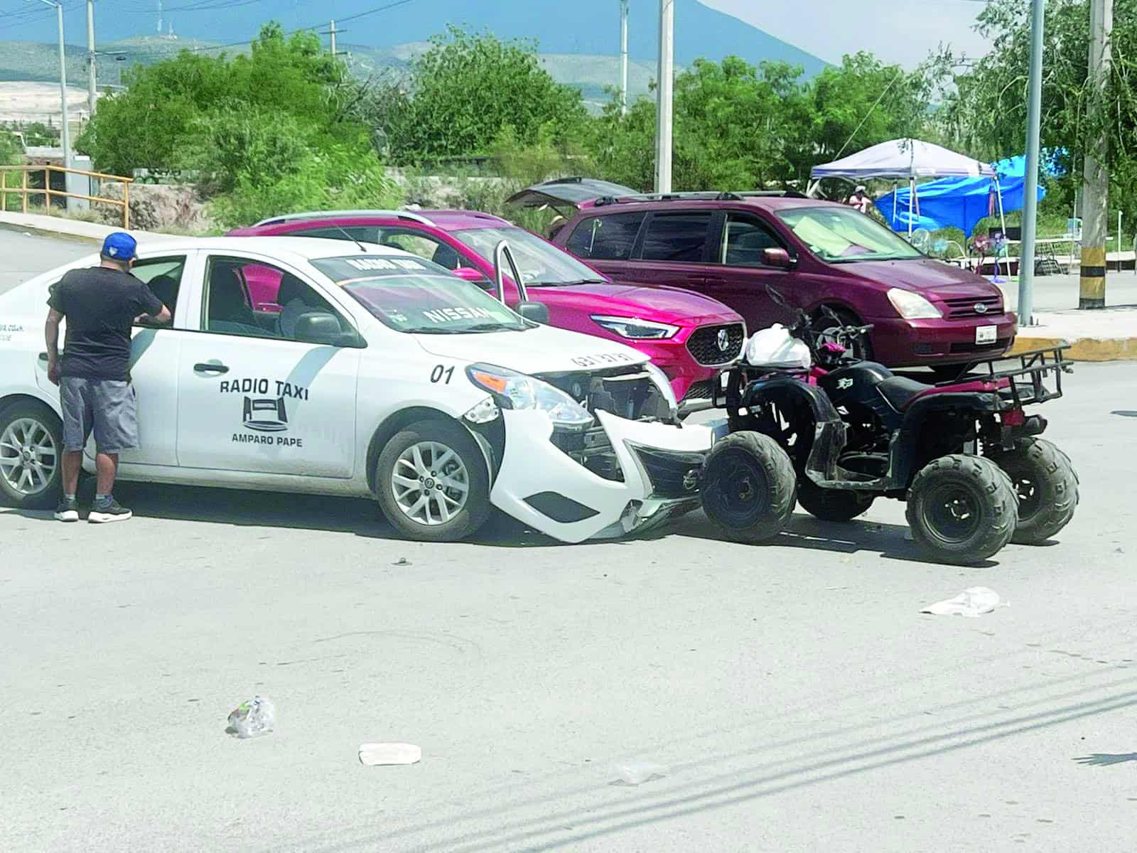 Accidente de cuatrimoto deja dos lesionados en Monclova