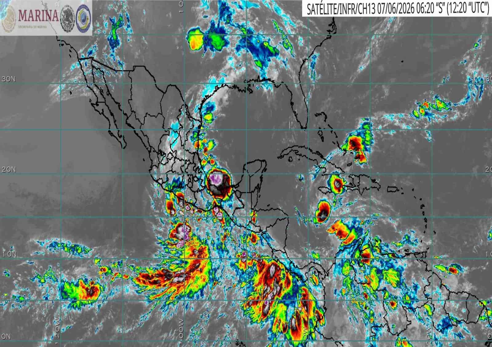Guerrero enfrenta tormenta tropical Boris y depresi&oacute;n Tres-E