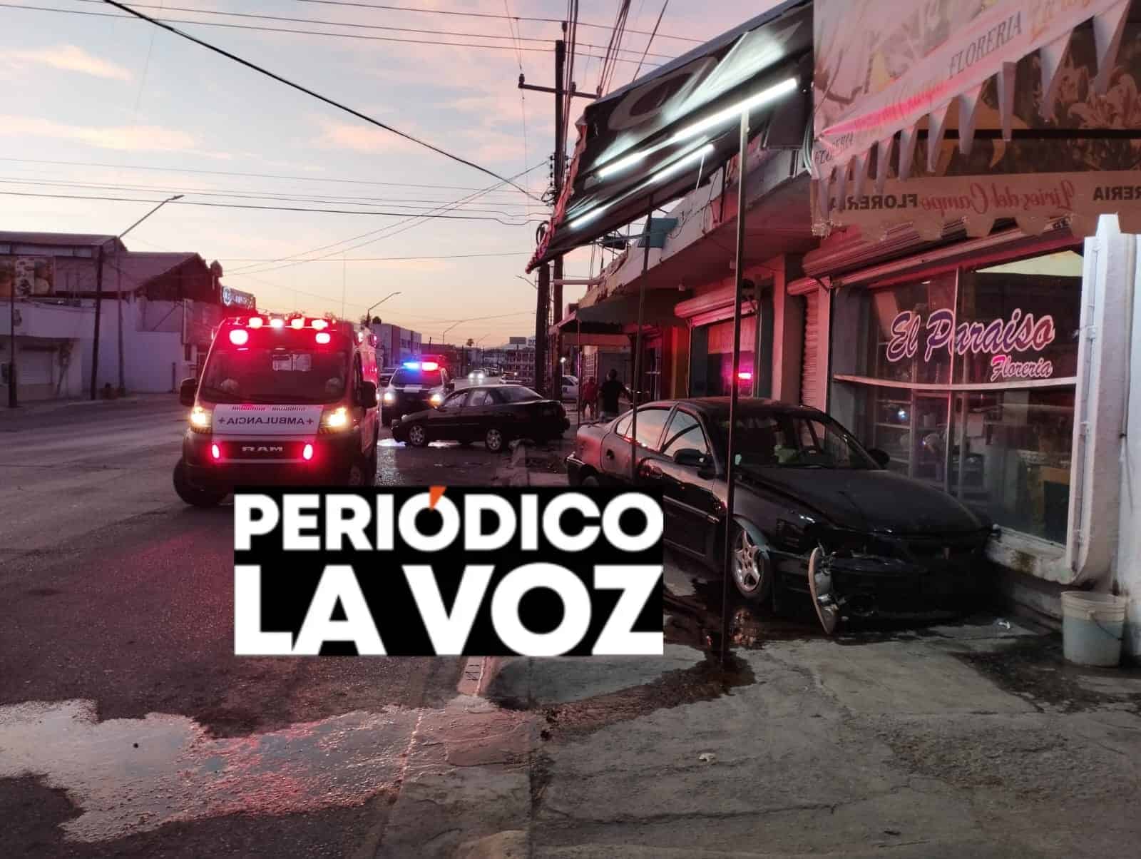 Se mete a florer&iacute;a con todo y auto