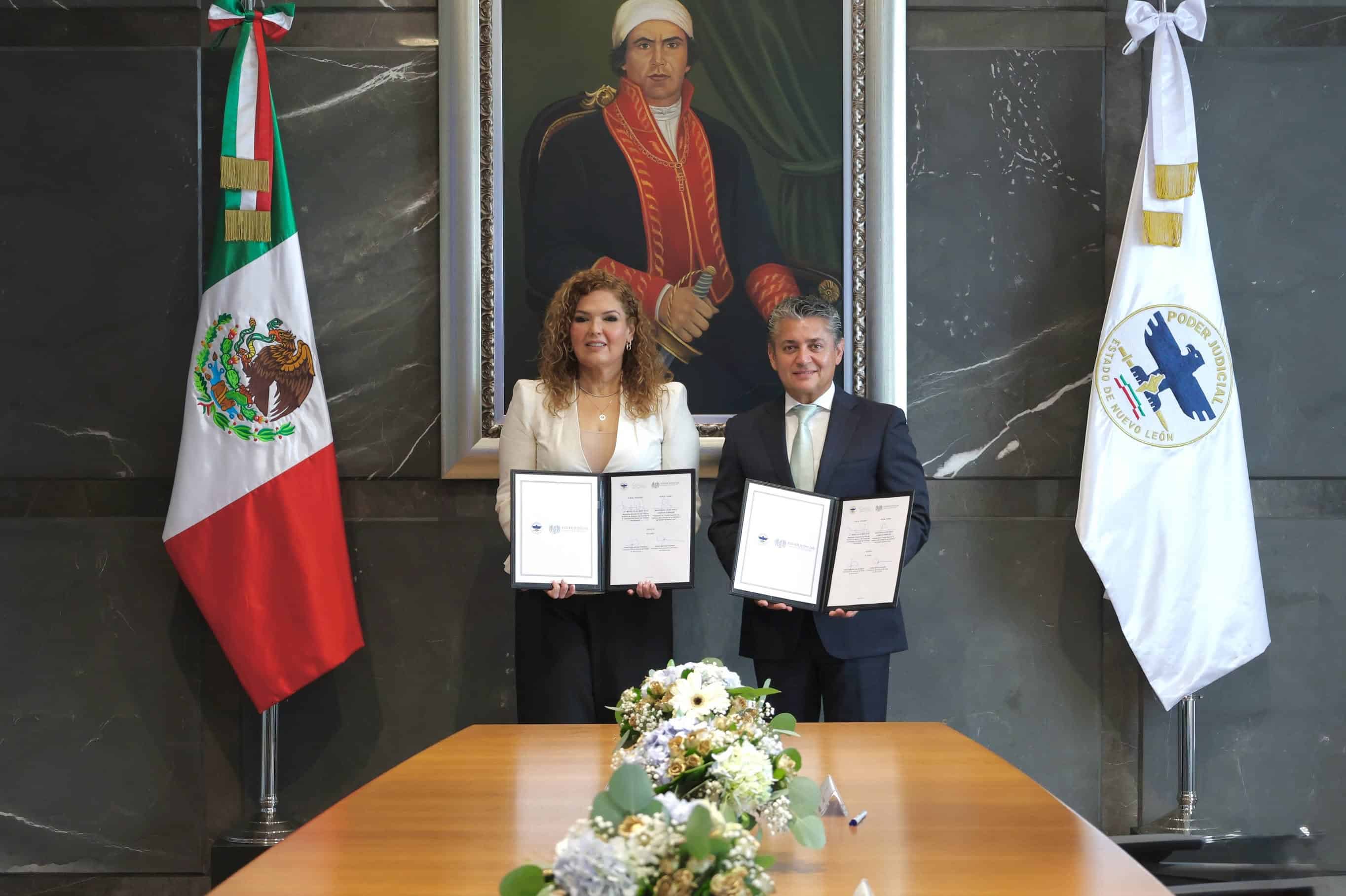 Coahuila y Nuevo Le&oacute;n firman convenio para modernizar exhortos judiciales