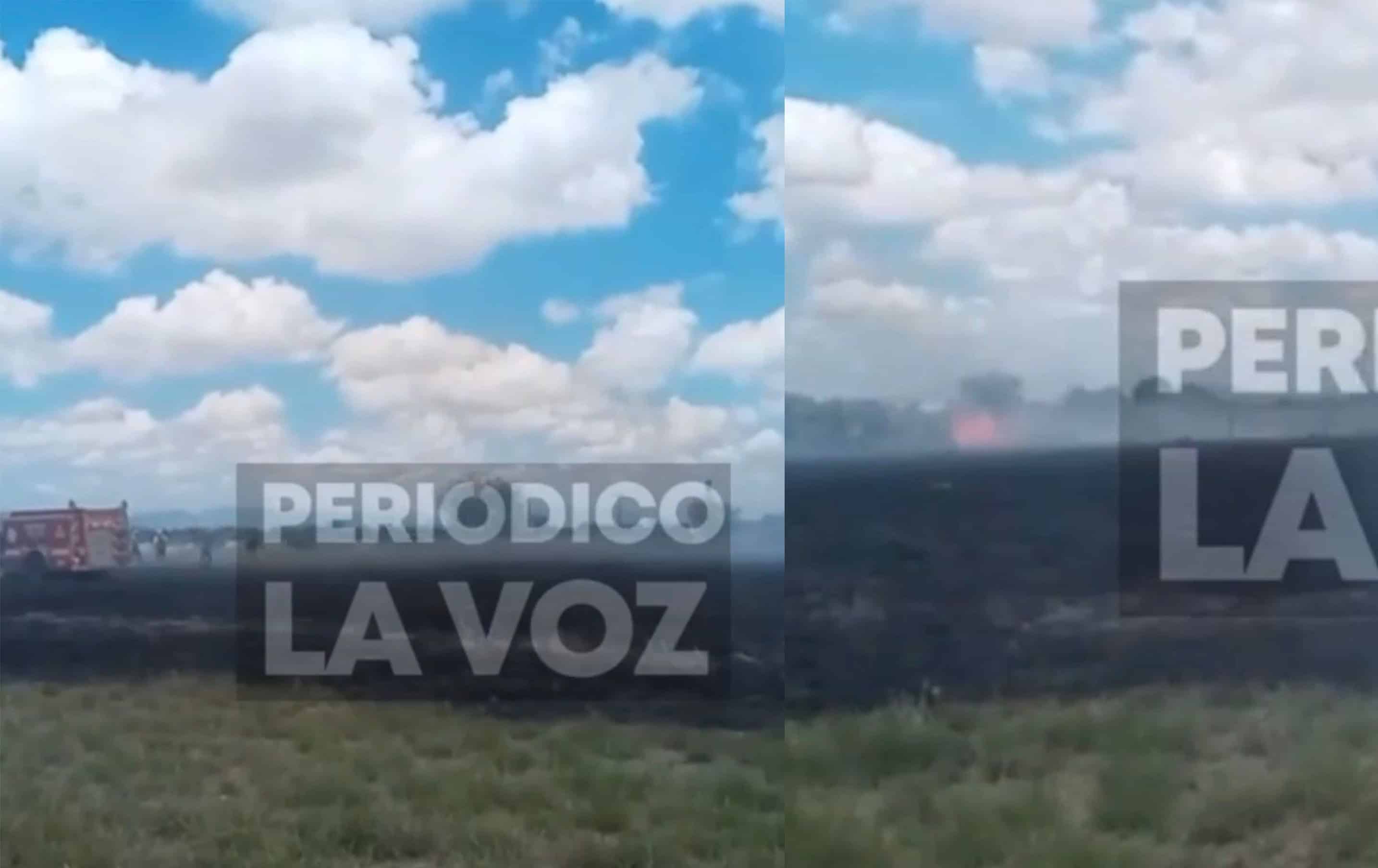 Moviliza incendio forestal a cuerpos de emergencia en el ejido Nogalitos de M&uacute;zquiz