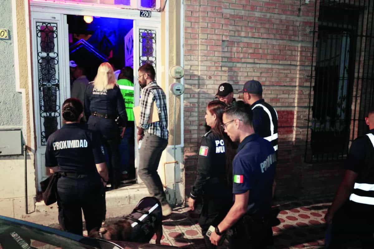 Saltillo: operativo de seguridad en bares y restaurantes del Centro Hist&oacute;rico