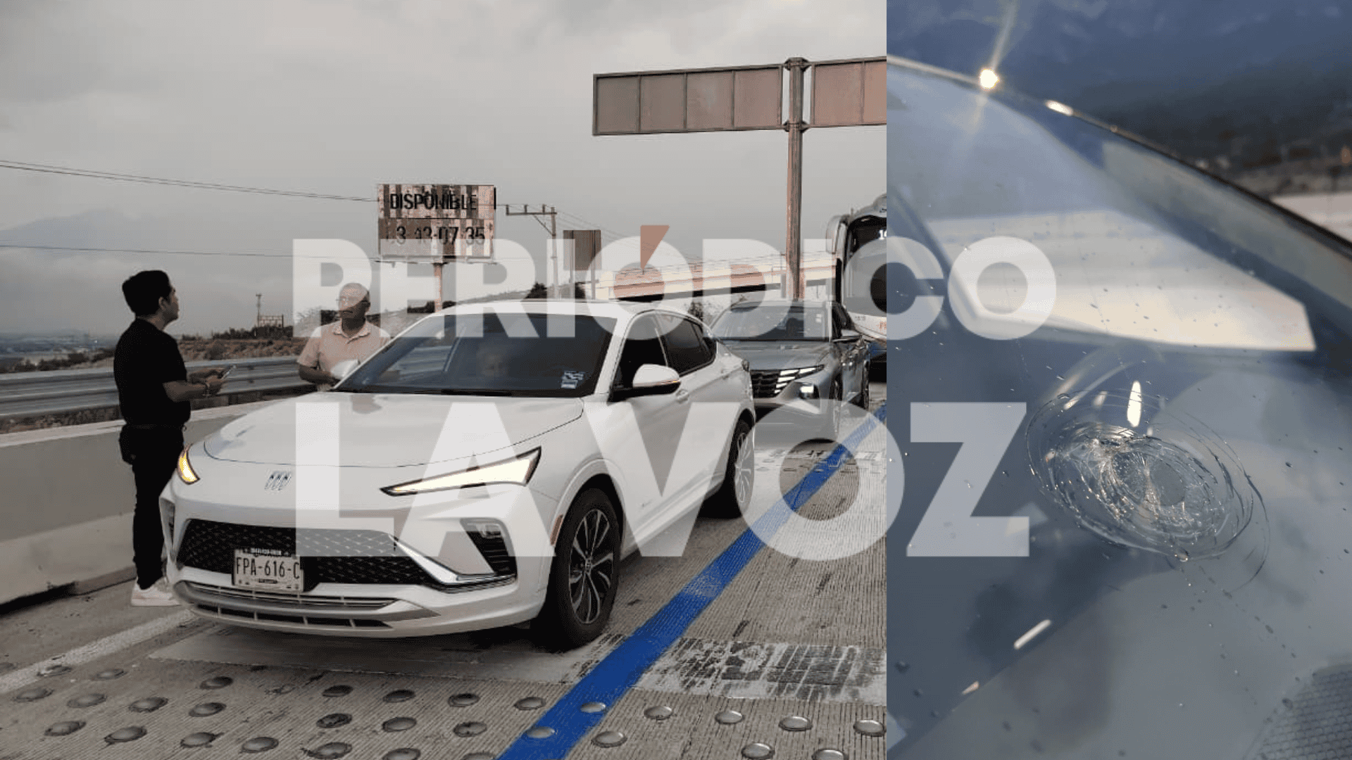 Lanzan piedras a veh&iacute;culos en la autopista Monterrey-Saltillo