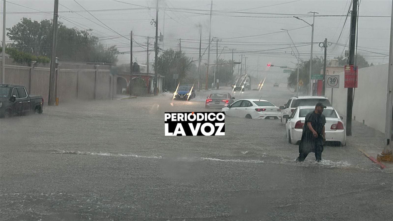 Monclova: caos vehicular y familias afectadas por intensa lluvia