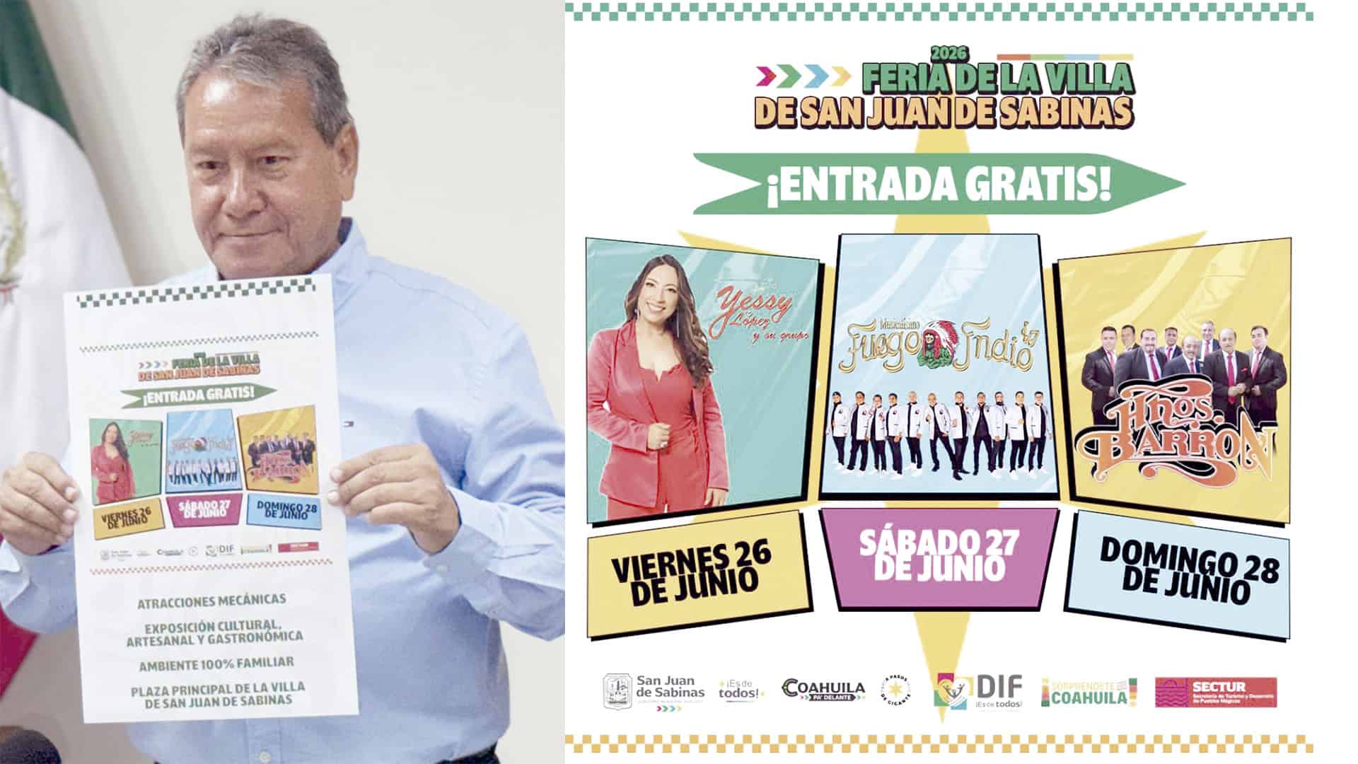 Inician festejos de la Feria en San Juan de Sabinas: Oscar R&iacute;os Ram&iacute;rez