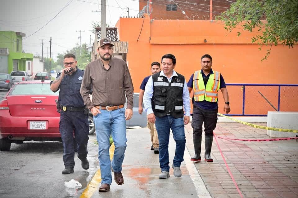 Carlos Villarreal lidera operativo por lluvias intensas en Monclova
