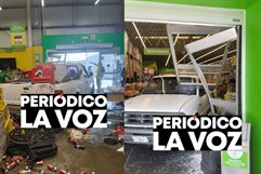 Camioneta se mete a Bodega Aurrera en San Buenaventura